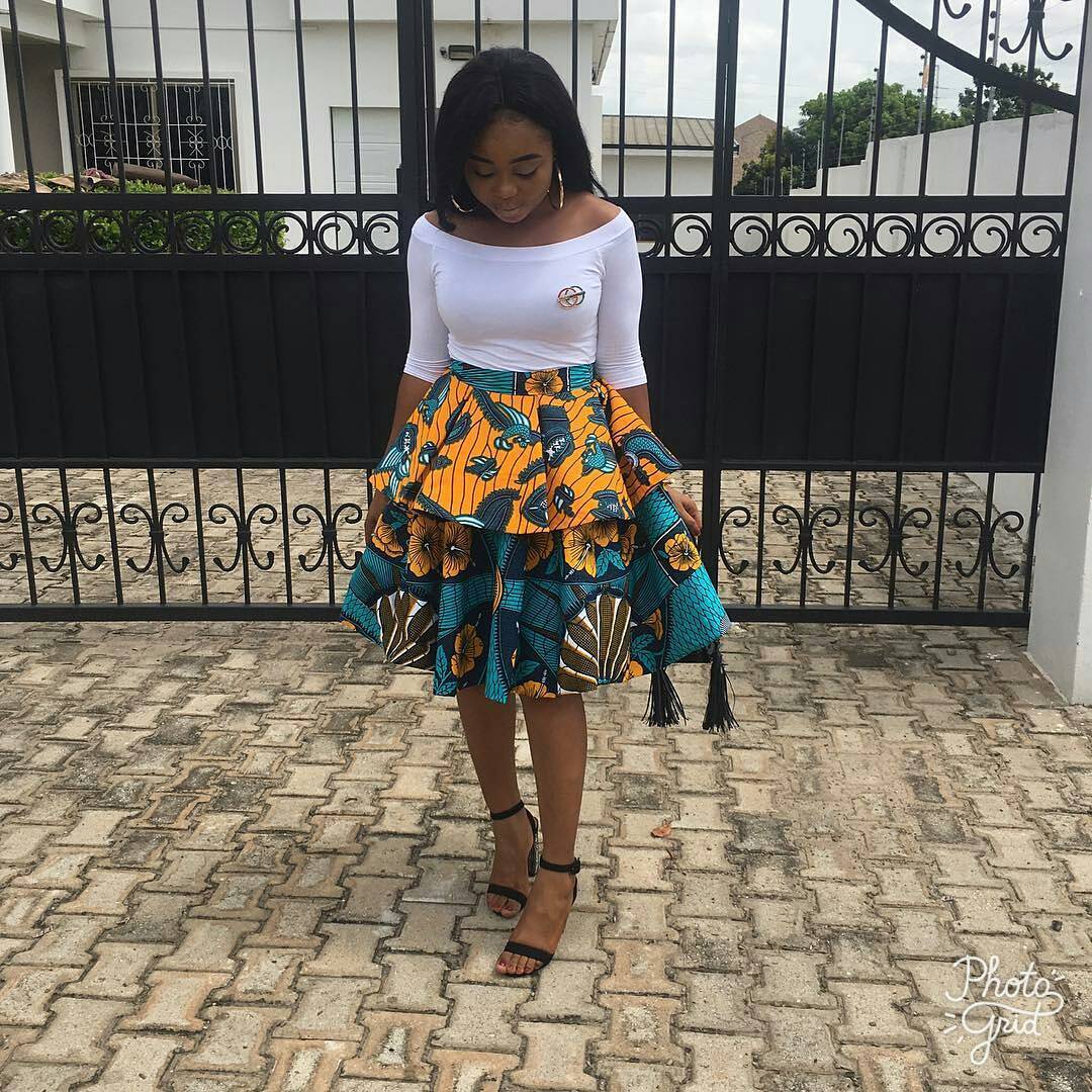 Latest sales ankara skirts